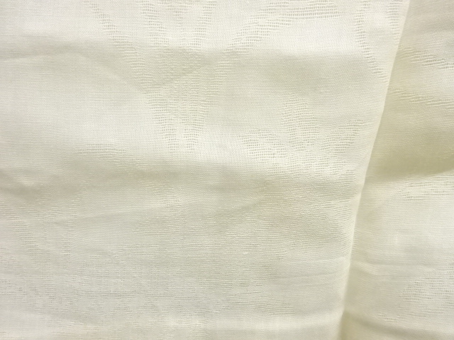  アンティーク　本麻透かし織　流水に松菊模様長襦袢